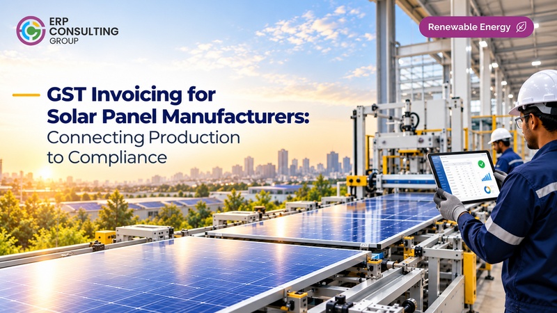 GST Invoicing for Solar Panel Manufacturers: Connecting Production to Compliance