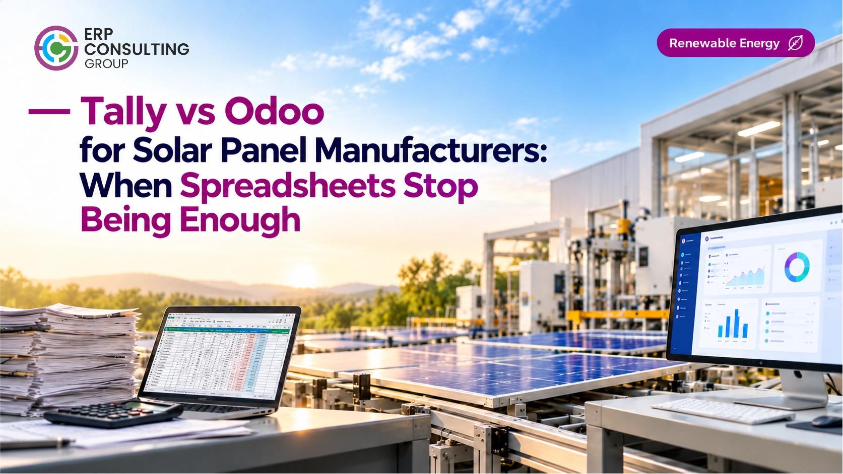 Odoo vs Tally for Solar Panel Manufacturers: When Spreadsheets Stop Being Enough